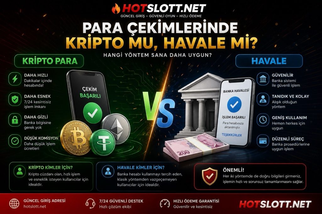 Hotslot Para Çekimlerinde Kripto mu Havale mi?